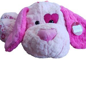 Goffa plush dog pink Valentines day love 30" stuffed animal